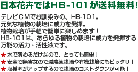 日本花卉ではHB101が送料無料！