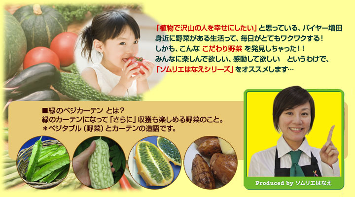 身近に野菜がある生活って、毎日がとてもワクワクする！こんな こだわり野菜 を発見しちゃった！「ソムリエはなえシリーズ」をオススメします